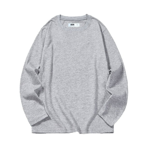 KaLI_store Toddler Boy Shirts Boy's Crew Neck Color Block Pullover Toddler Casual Cable Knit Jumper Tops Grey,6-7 Years