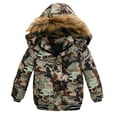 thumbnail image 1 of KaLI_store Toddler Down Jacket Boys' Warm Winter Coat Waterproof Parka Hooded Puffer Jacket Camouflage,3-4Y/XL, 1 of 4