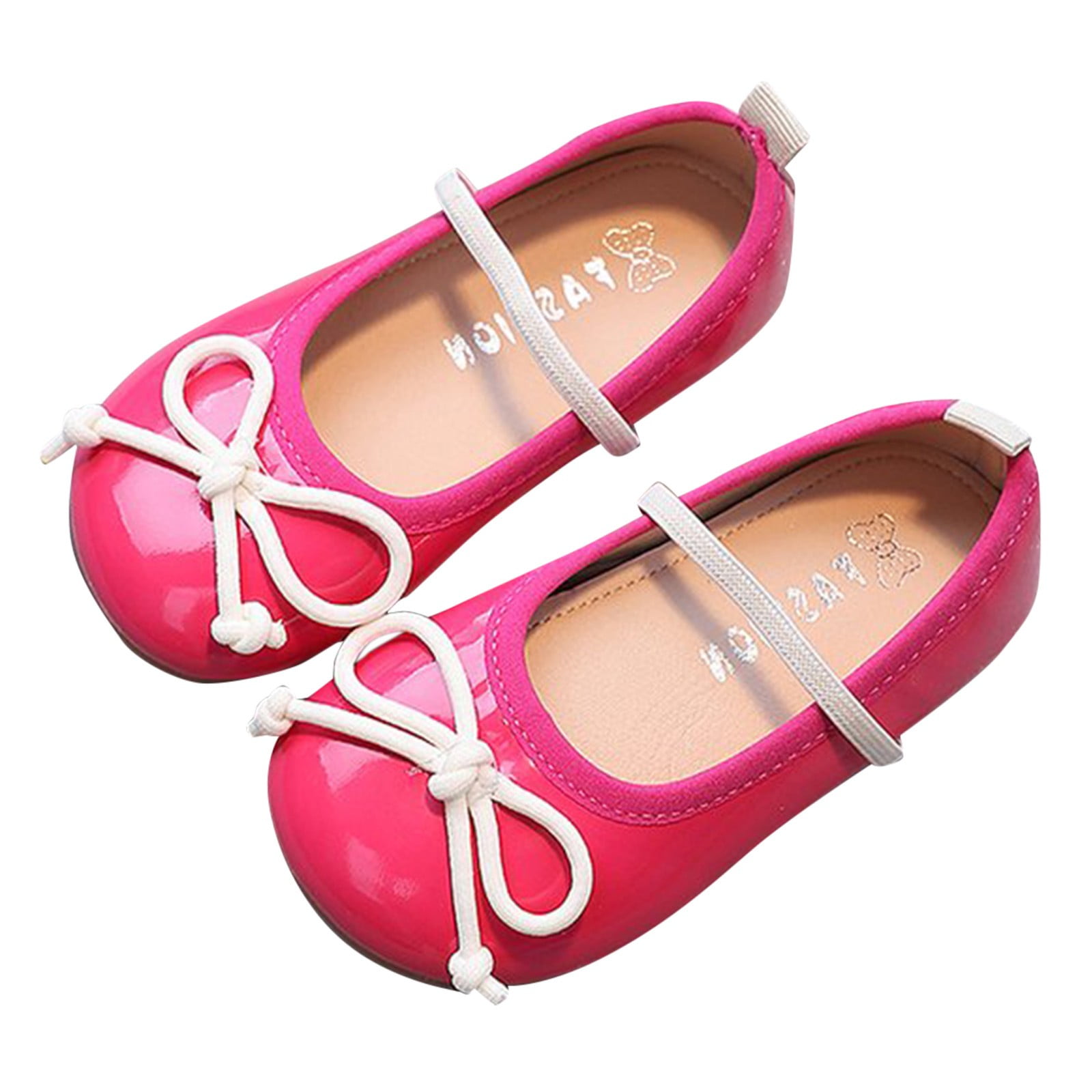 KaLI_store Girls' Sandals Girls Flat Sandals Princess Open Toe Sandal with  Adjustable Strap Summer Flat Shoes Pink,11