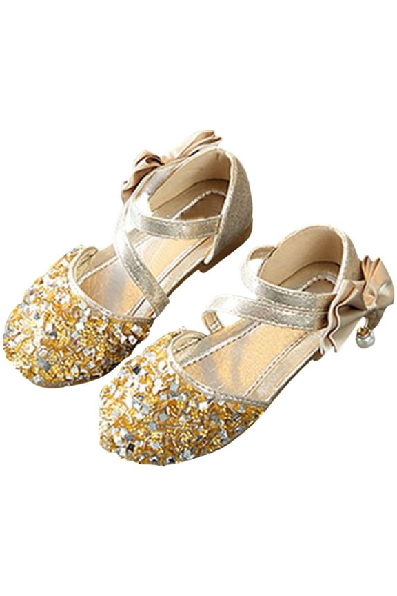 Toddler Girls Sandals Kids Slide Sandal Summer Beach Water Shoes Casual Slip-On Flat Shoes Slippers,Gold