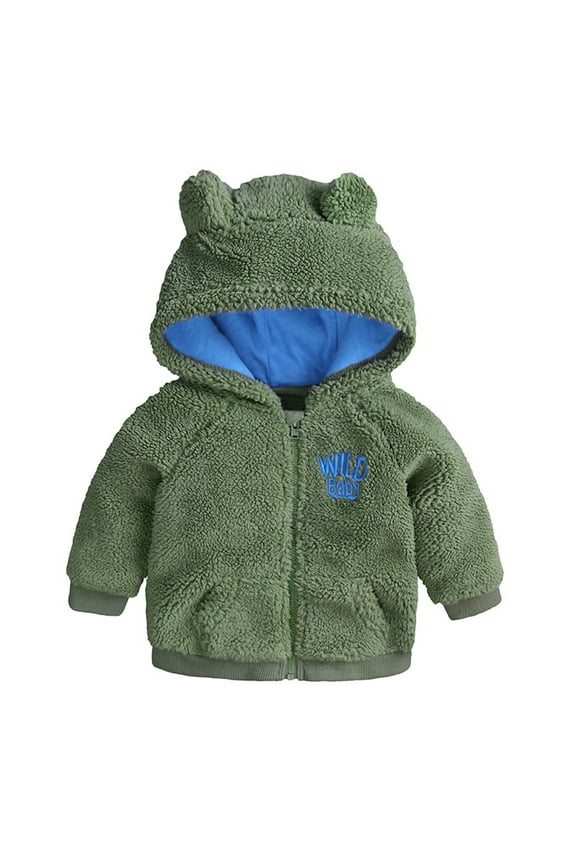 Toddler JacketBoys Jackets Winter Warm Casual Jackets Toddler Kids Outerwear Green,3-6 Months