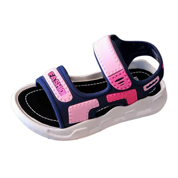 KaLI_store Toddler Sandals Girl Girls Sandals Open Toe Cute Flower Soft Princess Flats Dress Sandals Strappy Summer Shoes Toddler/Little Kid/Big Kid,Red