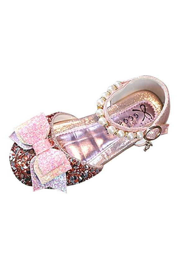 Toddler Sandals Girl Toddler Girls Jelly Sandals Summer Outdoor Closed Toe Soft Rubber Sole Beach Water Shoes Mary Jane Dress Princess Flat,Red