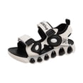 thumbnail image 1 of KaLI_store Toddler Sandals Girls Kids Cloud Slides Boys Girls Non-slip Beach Sandals Youth Teen Breathable Shower Shoes Summer Lightweight Slippers(Black,Size 2), 1 of 9