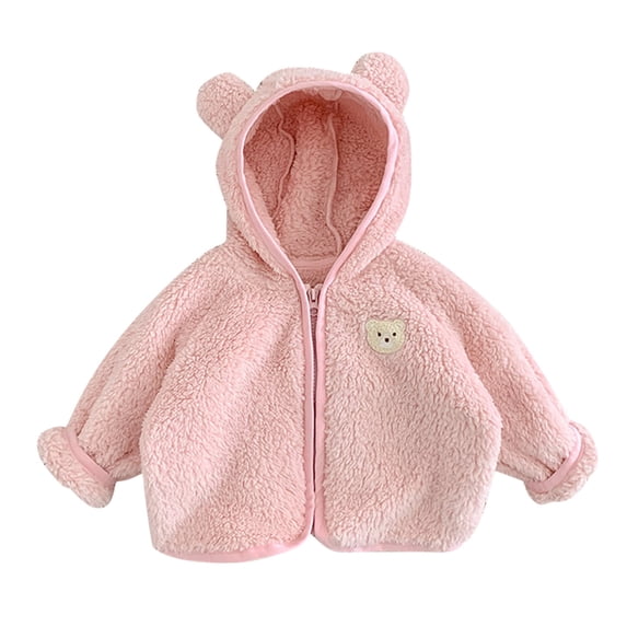 KaLI_store Toddler Winter Coat Toddler Baby Jacket Boys Fashion Letter Winter Coat Outerwear Pink,18-24 Months