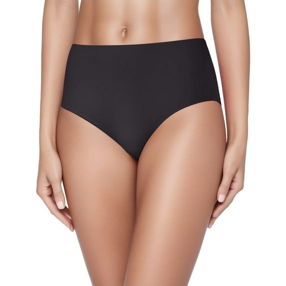 KaLI_Store Bathing Suit Bottoms for Women Women Black High Waisted Bikini Bottoms High Cut Swim Bottom Full Coverage Plus Size Swim Shorts Black,S