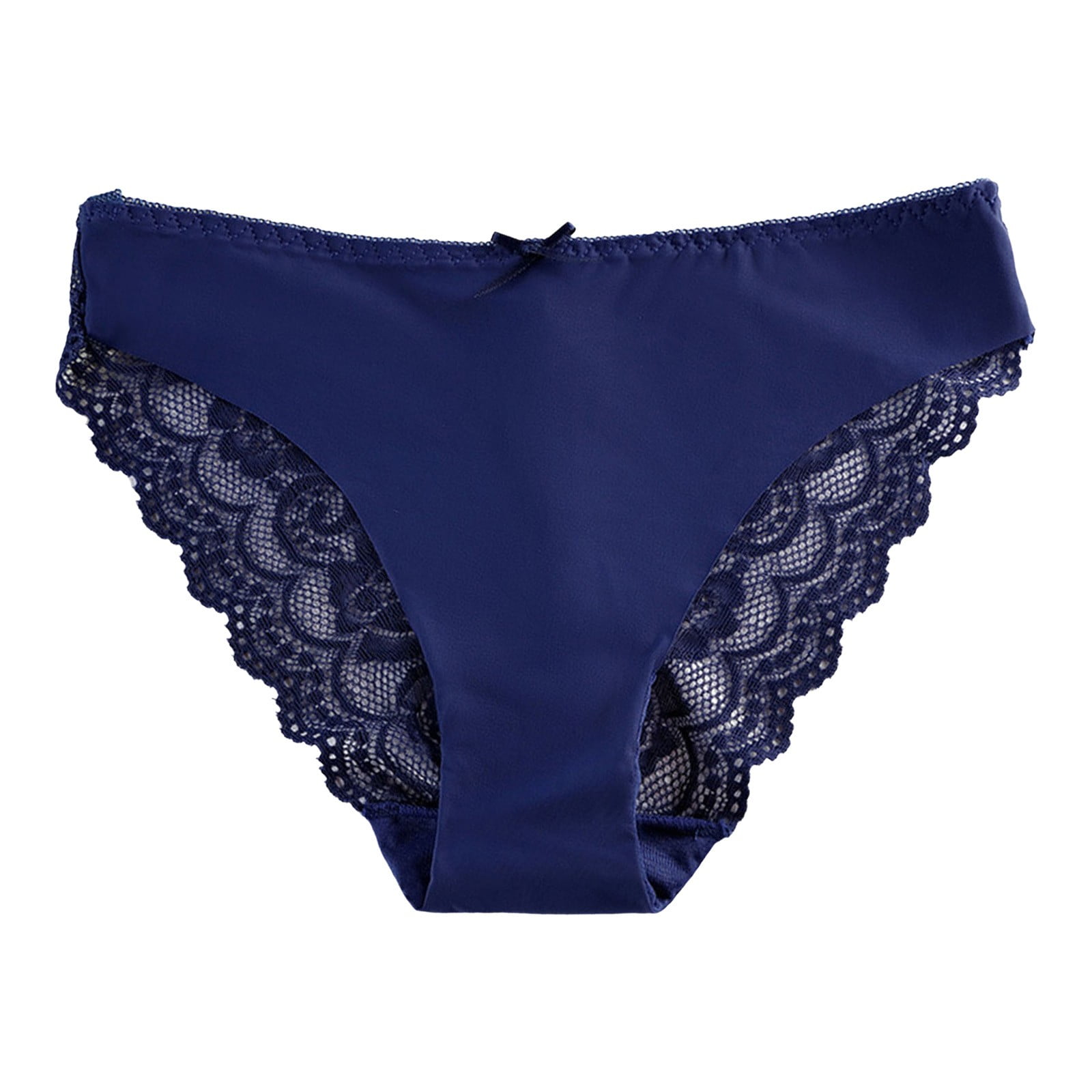 wolftale Women Panties Mid-waist Seamless Cotton Briefs Soft Underwear,  Gray Blue, XXL 