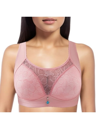 KaLI_store Lingerie Women Women's Full Coverage Bras for Women Seamless  Unpadded Comfortable Unlined Minimizer Bra Blue,M