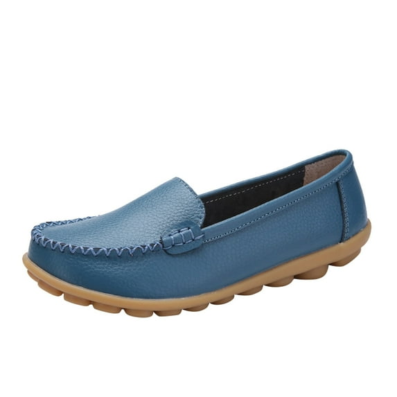 KaLI_store Women Shoes Women's Flats Shoes Leisure Shoes Slip On Work Shoes Comfort Walking Shoes,Light Blue