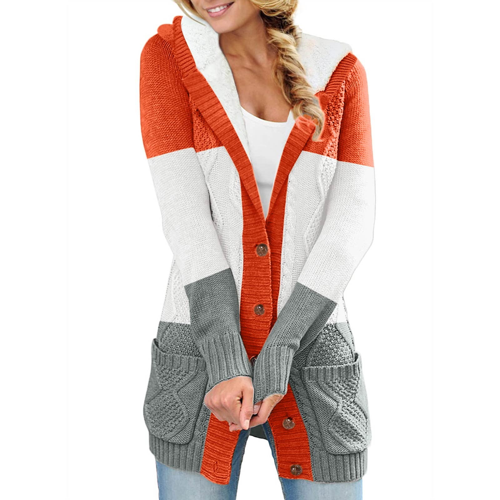 Ladies orange sweater top