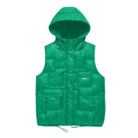 KaLI_store Women Vest Top Womens Casual Cotton Linen Vest V-Neck Button Down Jacquard Sleeveless Blazer Waistcoat Green,XXL