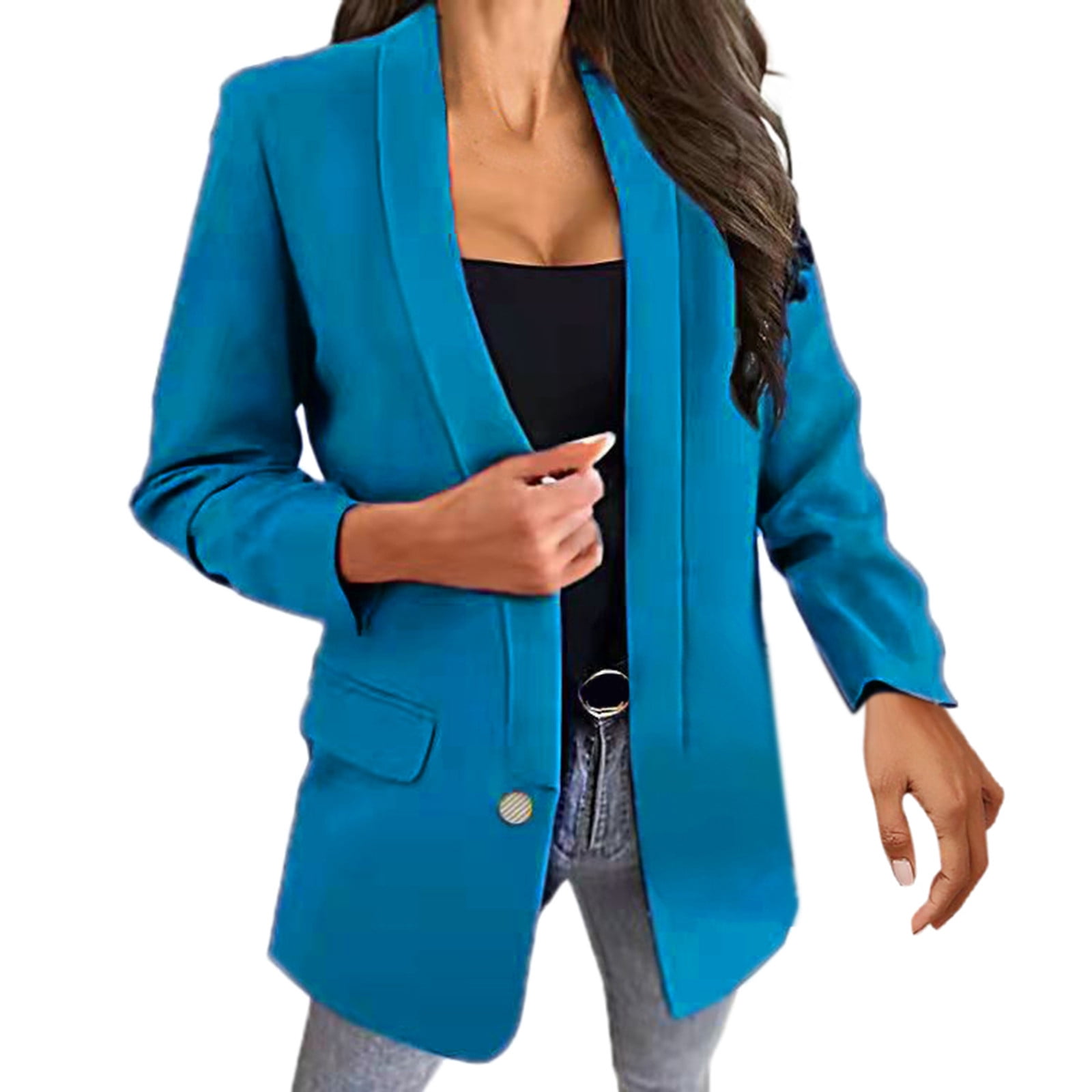 KaLI store Women s Blazer Women s Casual Work Office Blazer Jacket