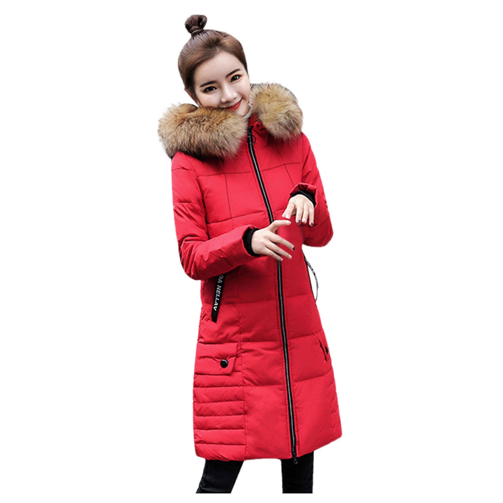 KaLI_store Women's Down Parka Women's Winter Coat with Hood Parka