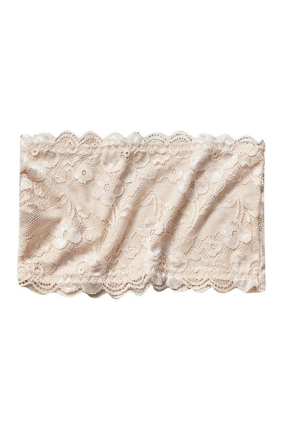 Womenâs Lingerie Women's Lace Push Up Plus Size Bra Sheer Balconette Underwire Unlined Beige,One Size