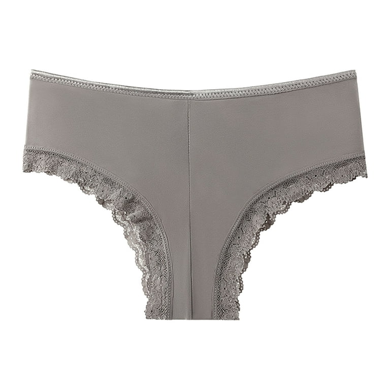 KaLI_store Women's Underwear Women's Underwear Cotton Tummy Control High  Waisted Panties Soft Ladies Briefs Grey,S