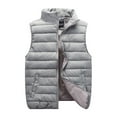 thumbnail image 1 of KaLI_store Women's Vest Sleeveless Women's Hoodie Vest Soft Light weight Quilted Winter Gilet With Zip Up Pockets Grey,XXL, 1 of 3