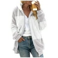 thumbnail image 1 of KaLI_store Womens Jackets Coat for Women,Women's Oversized Zip Up Hooded Jacket Winter Plus Size Sherpa Coat Grey,XXL, 1 of 5