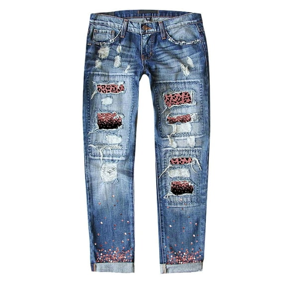 KaLI_store Womens Jeans Bell Bottom Jeans for Women High Waisted Flare Jeans with Classic Wide Leg Ripped Denim Pants Black,L