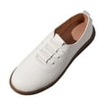 thumbnail image 1 of KaLI_store Womens Loafers Women’s Canvas Low Top Sneaker Lace-up Classic Casual Shoes,Beige, 1 of 5