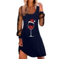 thumbnail image 1 of KaLI_store Womens Long Sleeve Dresses Women's Long Puff Sleeve Floral Midi Bodycon Dresses Square Neck Ruffle Smocked Dress Blue,XL, 1 of 5