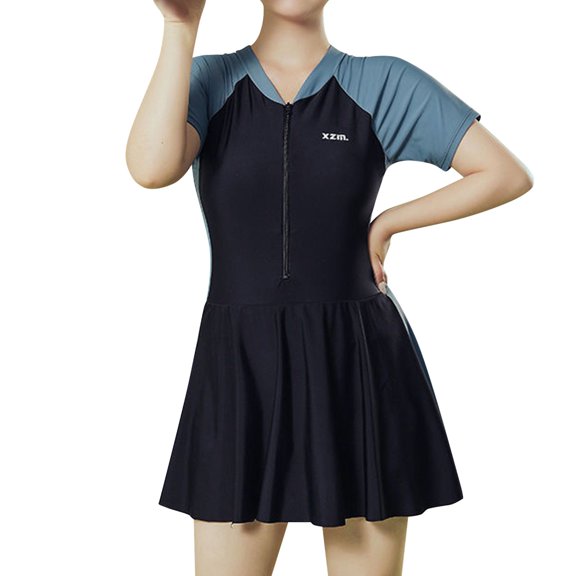 KaLI_store Womens One Piece Swimsuits Women Plus Size One Piece Swimsuit Bathing Suit Mesh Tummy Control Criss Cross Back Tie Blue,One Size