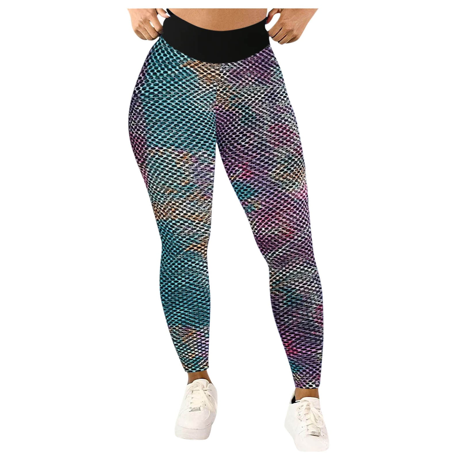 KaLI_store Womens Pants Leggings with Pockets for Women, High Waisted Tummy  Control Workout Yoga Pants Multicolor,XXL 