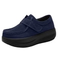 thumbnail image 1 of KaLI_store Womens Shoes Women Penny Loafer Casual Shoes Comfort Slip-on Flats for Driving,Blue, 1 of 5