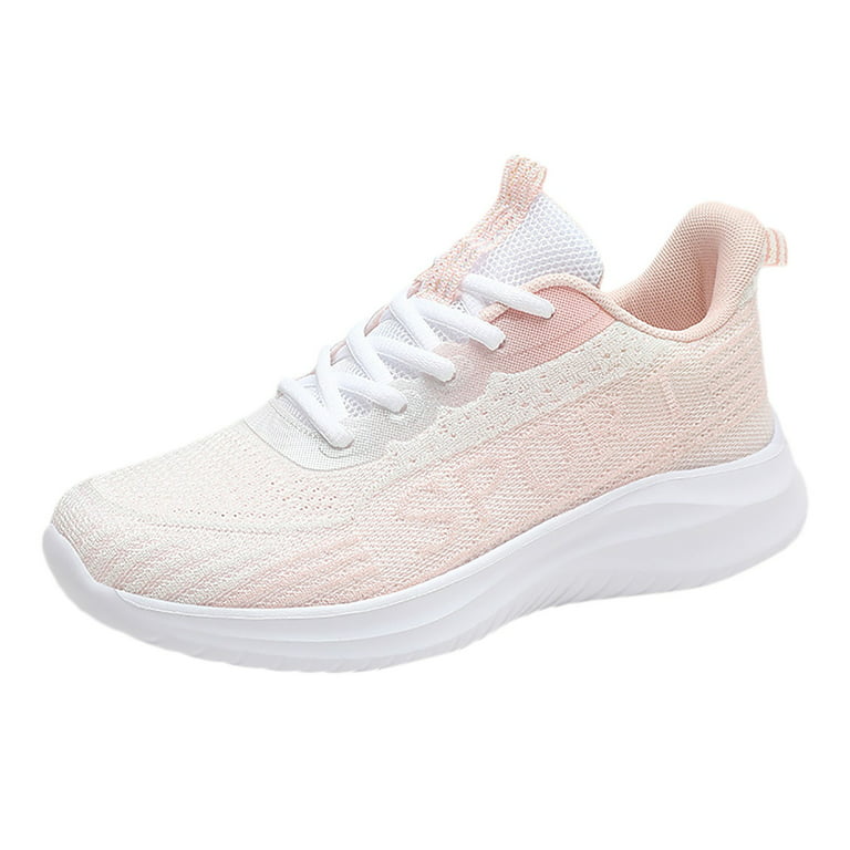KaLI_store Womens Shoes Women's Non Slip Walking Running Shoes Lightweight  Tennis Sport Fashion Sneakers Pink,7 