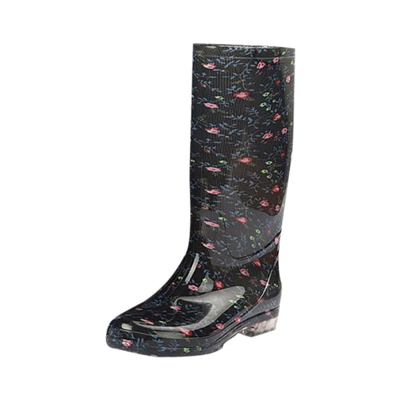 KaLI_store Womens Shoes Women's Tall Rain Boots Boots Waterproof Garden Boots Anti-Slipping Rainboots for Ladies,E