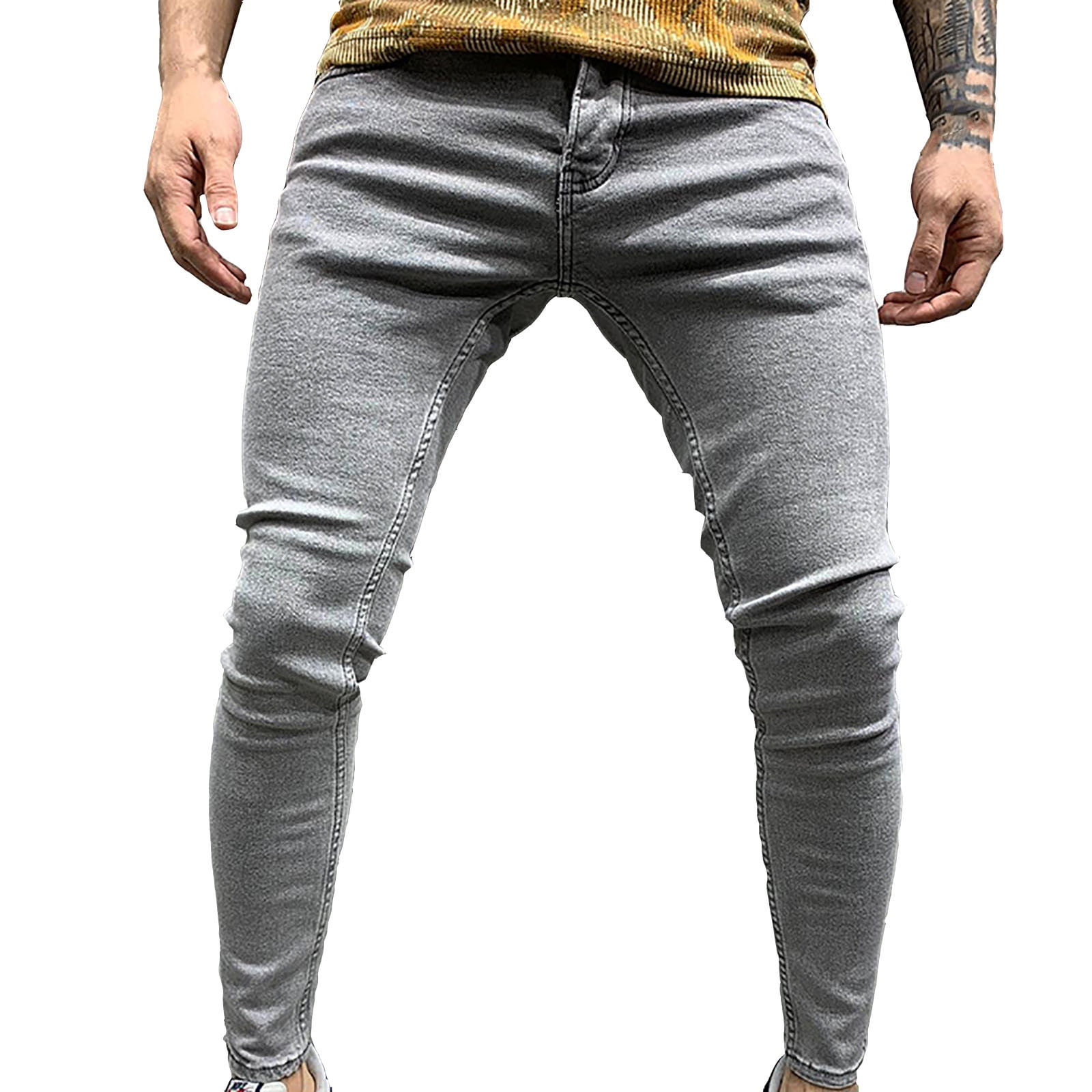 Faveinz Men's Skinny Slim Fit Straight Ripped/Destroyed Distressed/ Zipper  Stretch Knee Patch Denim Pants Jeans in Kaimur at best price by Faveinz  Collections Pvt Ltd - Justdial