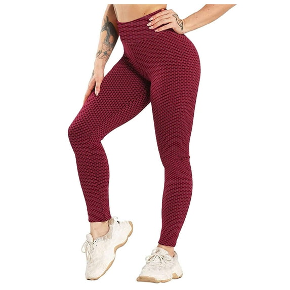 KaLI_store Work Pants for Women Bootcut Yoga Pants for Women High Waist Dress Pants Bootleg Workout Pant Flare Leggings for Casual Work Red,L