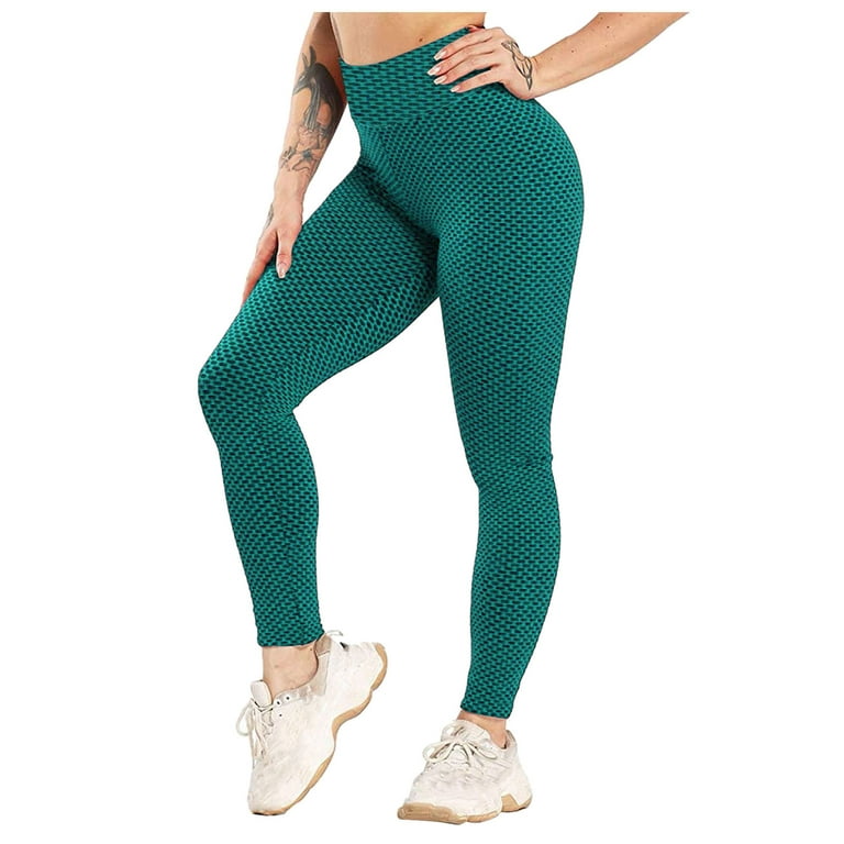 KaLI_store Work Pants for Women Women's Naked Feeling Workout Leggings - High  Waisted Yoga Pants with Side Pockets Running Tights Green,XL 
