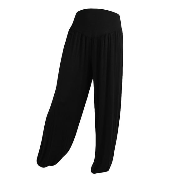 KaLI_store Yoga Pants Women Flare Yoga Pants for Women - Soft High Waist Bootcut Leggings Tall & Long Palazzo Pants for Women Black,XL