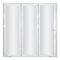 thumbnail image 1 of KaMic 96" x 80" 3 Panels Aluminum Folding Doors In White, Folded Out From Right To Left, 1 of 2