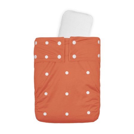 Kawaii Adult Cloth Diaper with Insert | Adjustable & Leakproof | Orange | for Incontinence Protection