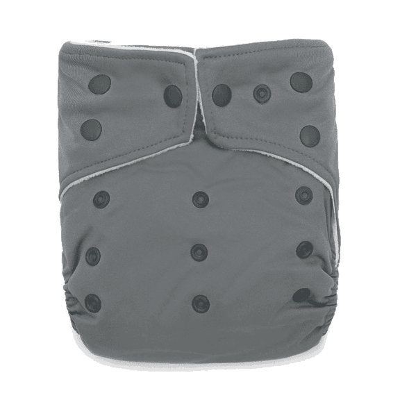 KaWaii Baby Original Squared One Size Pocket Cloth Diaper - Coal Grey