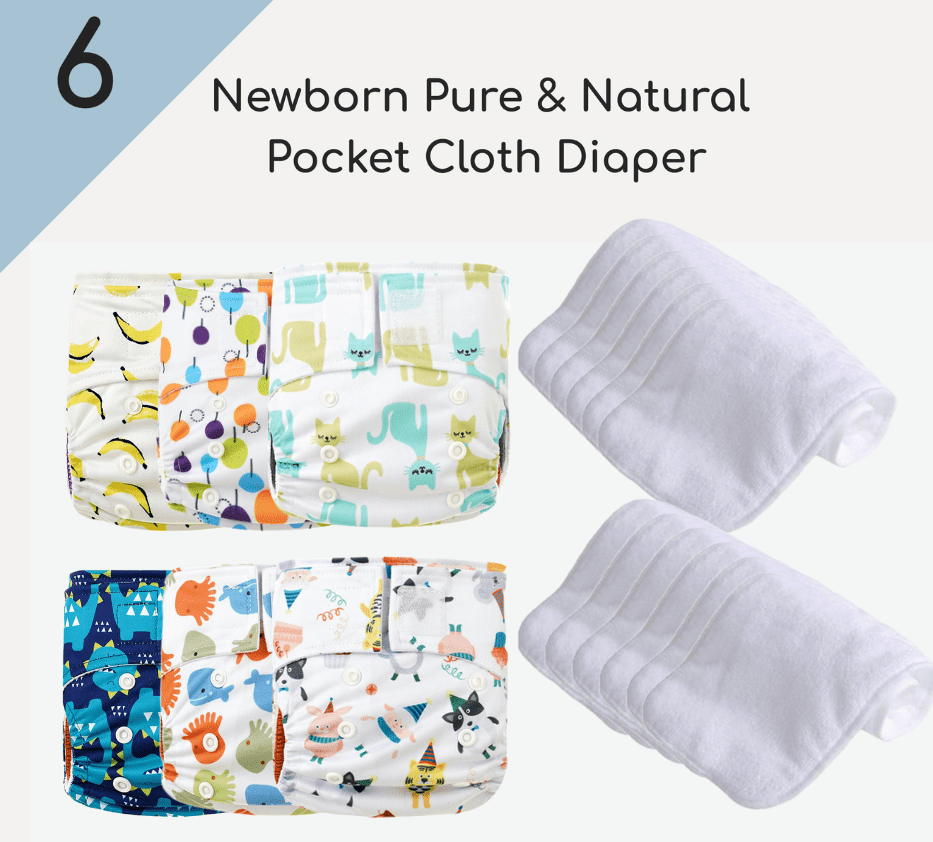 KaWaii Baby Reusable Newborn Cloth Diapers for Baby Boys & Girls