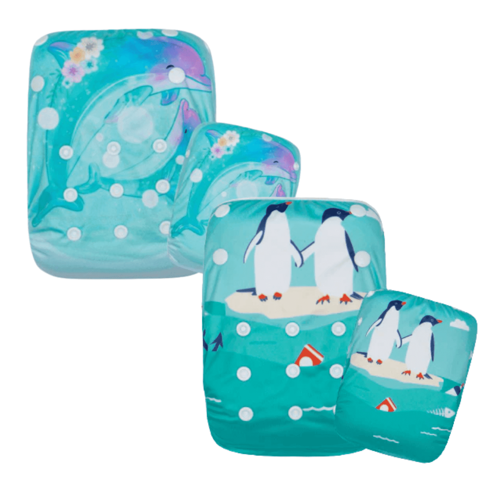 Kawaii Baby Reusable Swim Cloth Diapers  2 Pack 10-40 lbs | Adjustable, Leakproof | for Pool & Beach