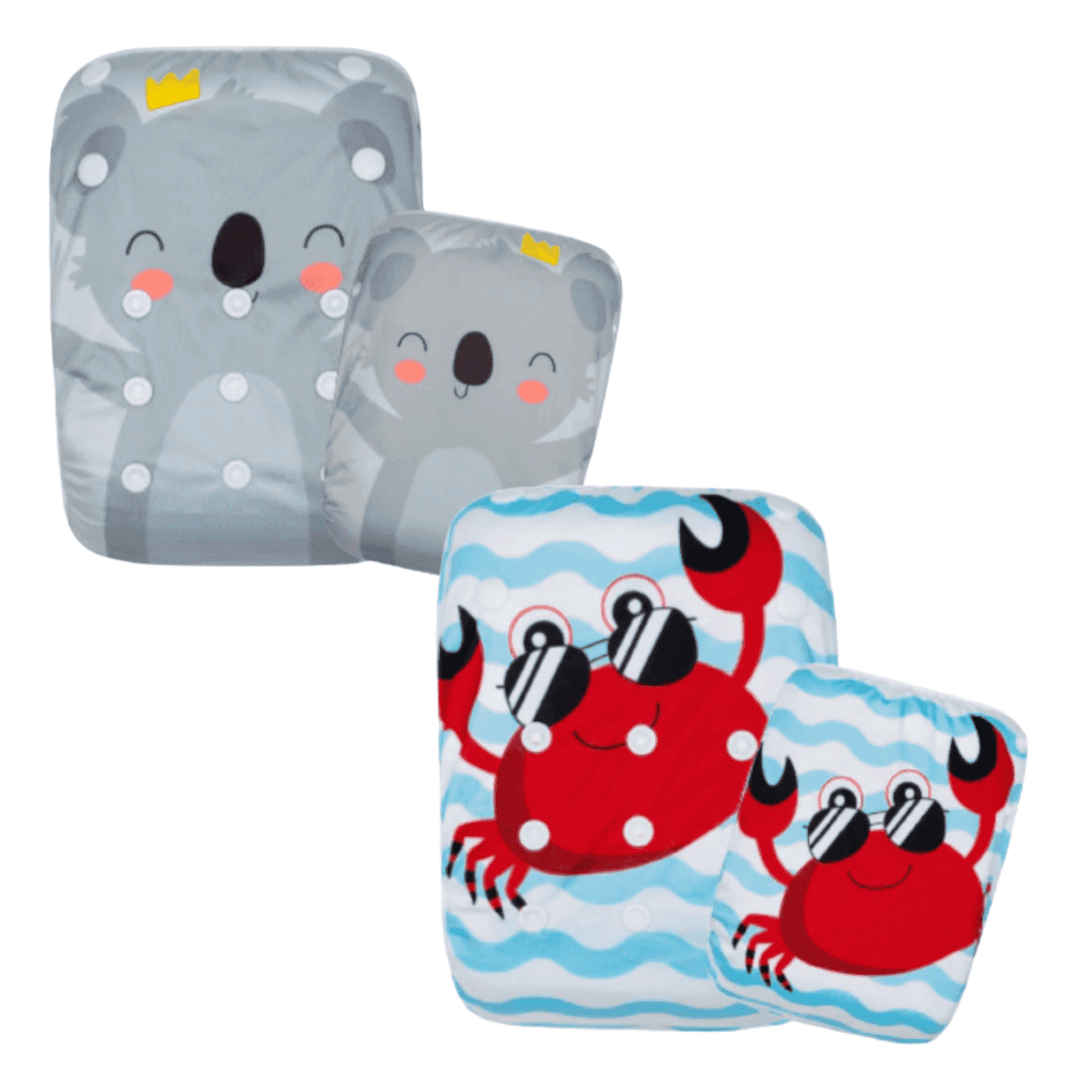 KaWaii Baby Reusable Swim Cloth Diaper Adjustable Swim Pants for Boys & Girls, Size Infants and Toddlers, One Size 2-Pack(THEME#5)