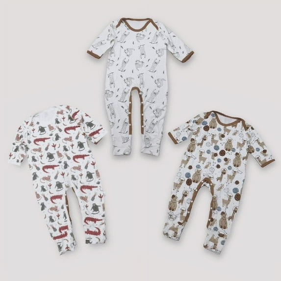 KaWaii Baby Unisex Bamboo & Organic Cotton Bodysuit, Envelope Neck Snap Bottom Stretchy & Comfy for babies 12-18 M - 3Pk