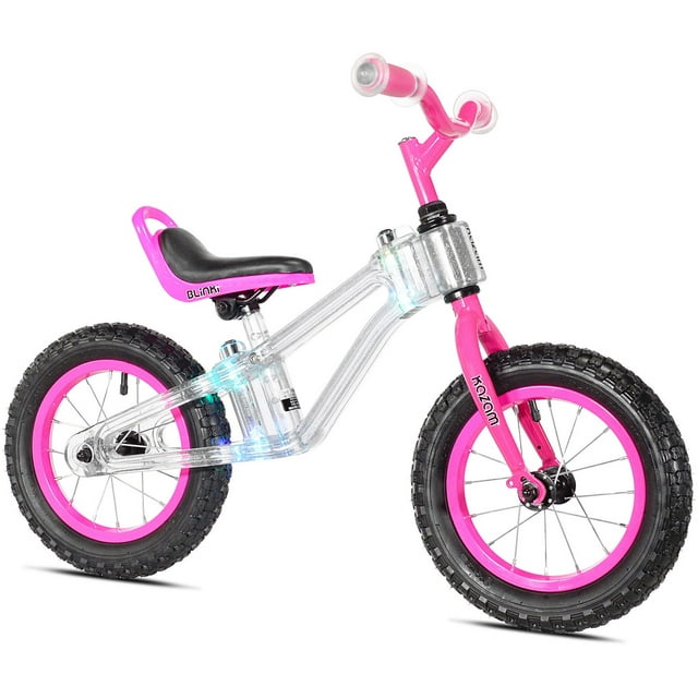 KaZAM 12" Blinki Balance Child's Bike with Multi-Colored LED Lights, Pink