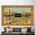 thumbnail image 1 of Kaaba, Canvas Print, Canvas Wall Art, 3d Canvas, Muslim Housewarming Art, Muslim Gift Wall Decor, Islamic Gift Canvas Art, Canvas Wall Decor - 3P-White Framed, 1 of 9