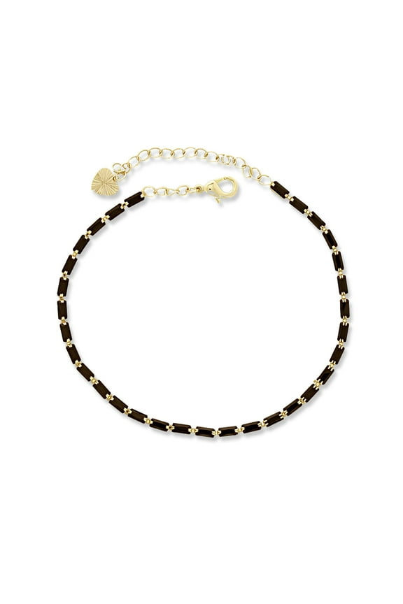 14K Gold Plated Anklet for Adult Women, in Brass Metal