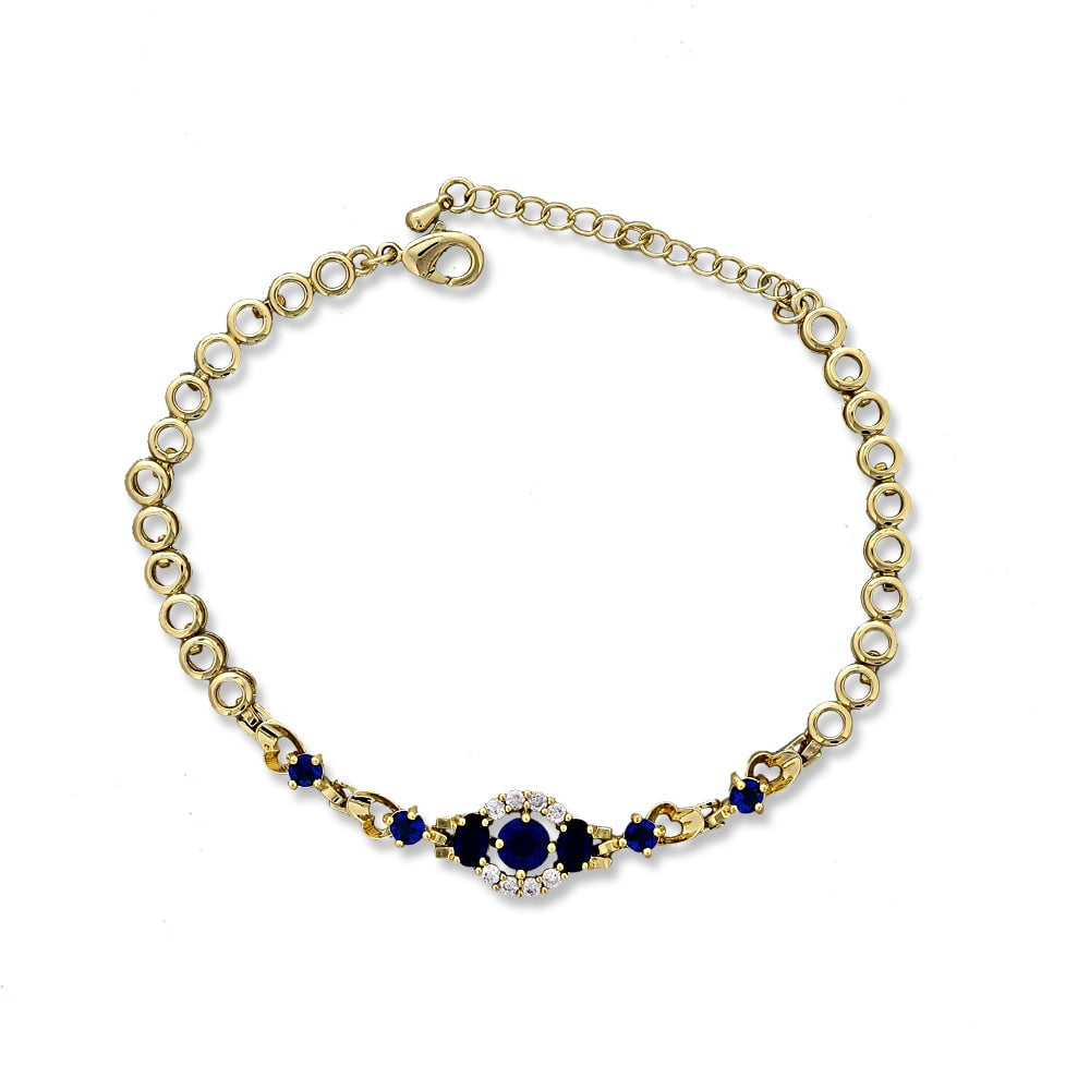 Kaash Customs 14k Gold Plated Anklet Bracelet with Adjustable Size For Women's Crown Anklet Gif For Her Fashion Jewelry Holiday Gifts