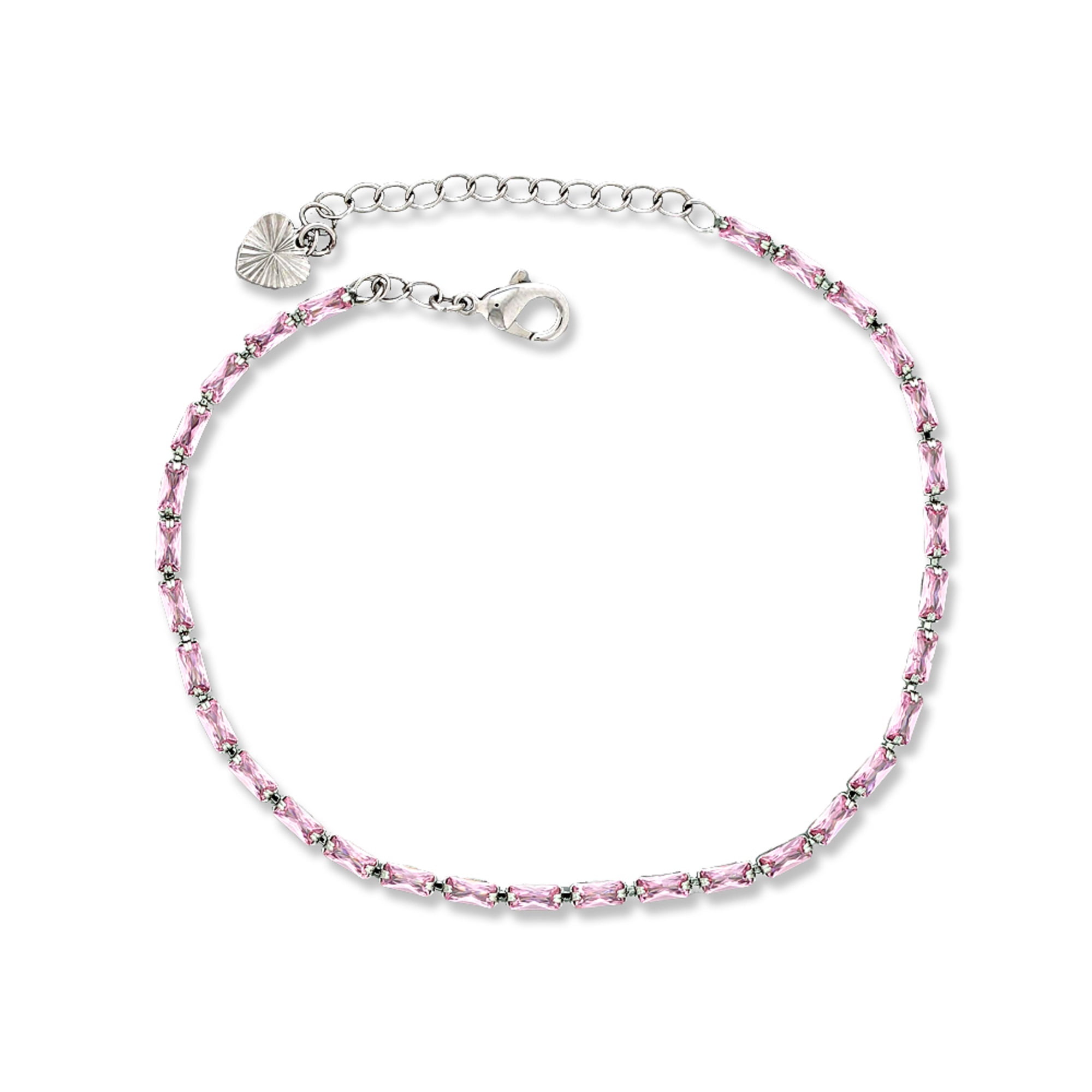 Kaash Customs CZ Fine Anklets for Women Silver Plated in Brass Metal