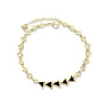 thumbnail image 1 of Kaash Customs CZ Stone Triangle Shaped Anklet Bracelet Gold Anklet Summer Anklet Feet Jewelry Sparkling Beach Anklet Best Gift For Her, 1 of 2