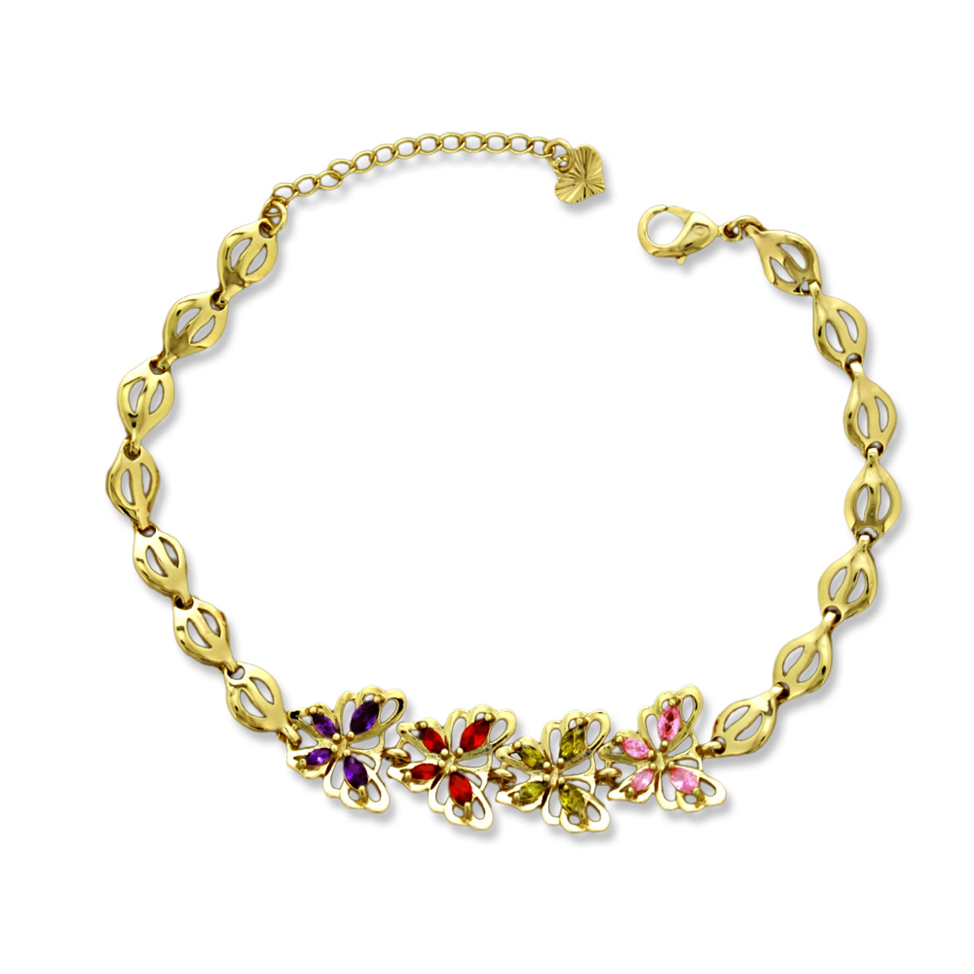 Kaash Customs Gold Fine Anklet for Female, 6"+2" inch Adjustable Size, Brass Metal