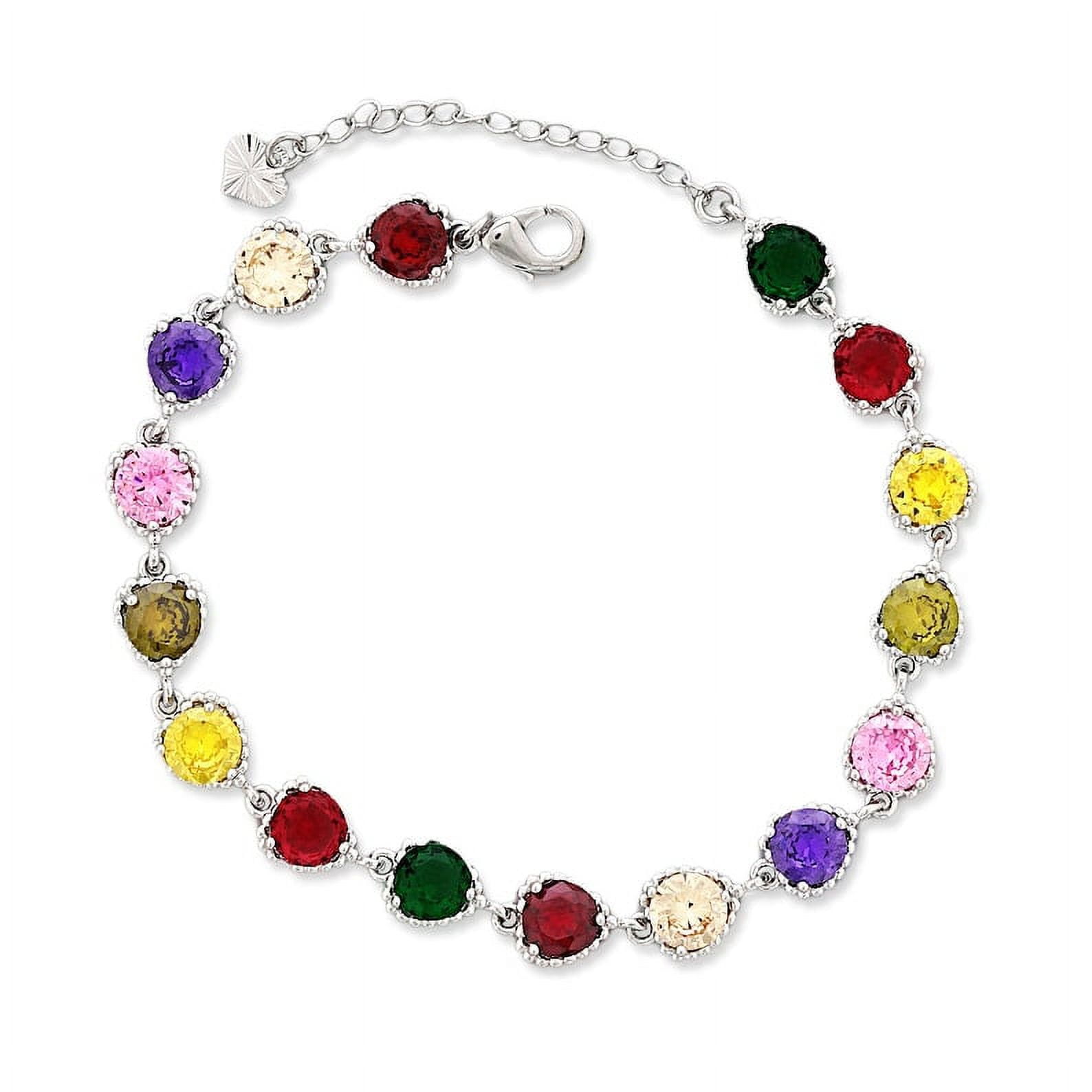 Kaash Customs Round Shape Adjustable Anklet Bracelet with Silver Plating Women Jewelry Gifts