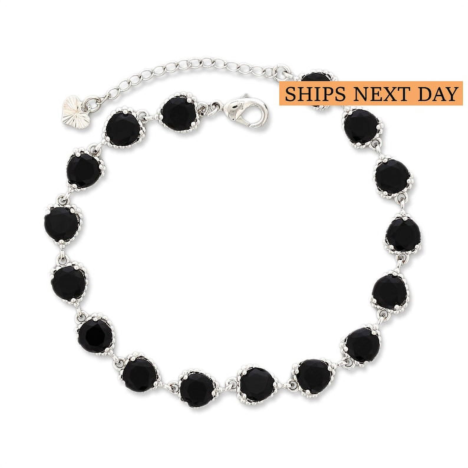 Kaash Customs Round Shape Adjustable Anklet Bracelet with Silver Plating Women Jewelry Gifts