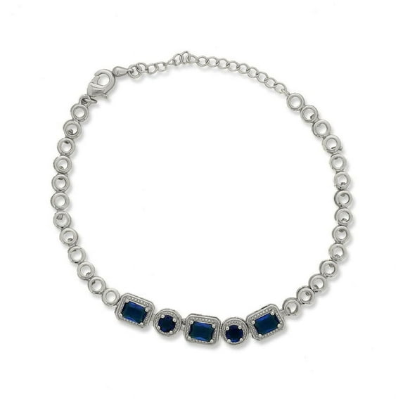 Kaash Customs Silver Plated Adjustable CZ Stone Beautiful Anklet Bracelet Handmade Summer Jewelry for Women and Girls Best Gift for Her on Christmas and Wedding